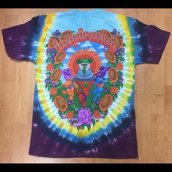 Grateful Dead Guru Bear Inspiration Men’s Tie Dye Shirt - Picture 2 of 6